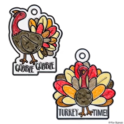Thanksgiving Turkey Suncatcher with Hanger-12Pk