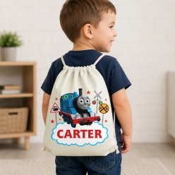 Thomas the Train PERSONALIZED Drawstring Backpack