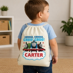 Thomas and Friends PERSONALIZED Drawstring Backpack