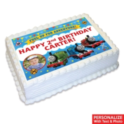 Thomas the Train Photo Personalized Edible Icing