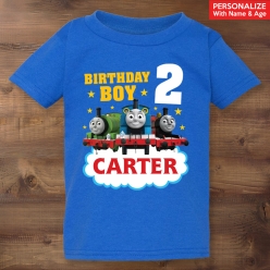 Thomas Birthday Personalized Blue T-shirt