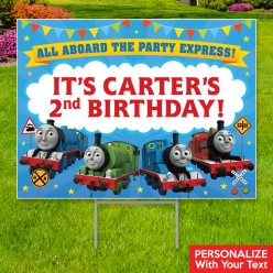 Thomas the Train All Weather PERSONALIZED Large Yard Sign