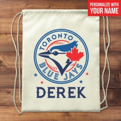 60% OFF: Toronto Blue Jays Personalized Drawstring Backpack