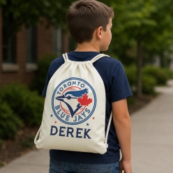 Toronto Blue Jays Personalized Drawstring Backpack