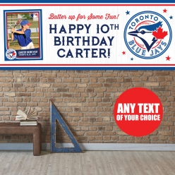 Toronto Blue Jays PERSONALIZED PHOTO Giant Vinyl Keepsake Banner
