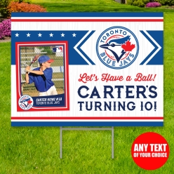 34% OFF: Toronto Blue Jays PERSONALIZED Photo Yard Sign