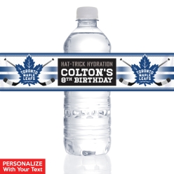 Toronto Maple Leafs PERSONALIZED VINYL Bottle Labels - 10 PK