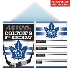 Toronto Maple Leafs PERSONALIZED Invitations - 8 Pk