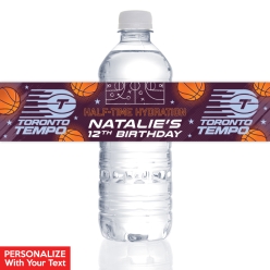 Toronto Tempo Basketball PERSONALIZED VINYL Bottle Labels 10 PK