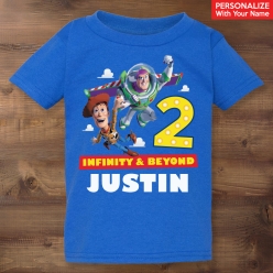Toy Story 2nd Birthday Personalized Blue T-shirt