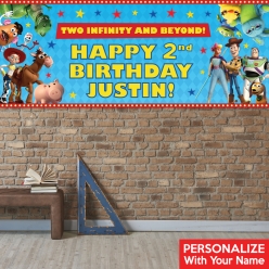 Toy Story TWO Infinity & Beyond PERSONALIZED Giant Vinyl Banner