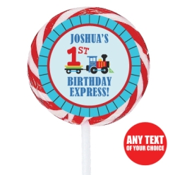 Train 1st PERSONALIZED Lollipops - 12 Pk