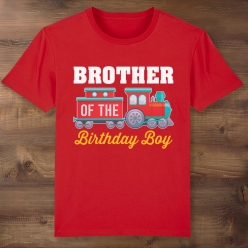 55% OFF: Train Brother of the Birthday Boy Red T-shirt