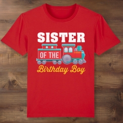 55% OFF: Train Sister of the Birthday Boy Red T-shirt