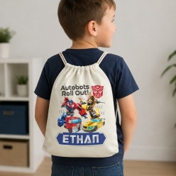 Transformers Roll Out Personalized Drawstring Backpack