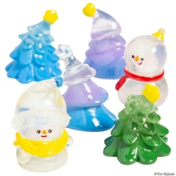 Translucent Christmas Snowman & Tree Characters-12PK