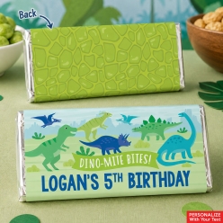Trendy Dinosaur Personalized Candy Bar Labels - 6pk