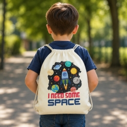 I Need Space Drawstring Backpack