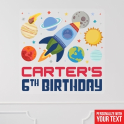 Trendy Space Personalized Large Name 12