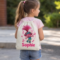 Trolls Poppy Together Personalized Drawstring Backpack