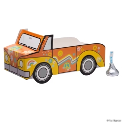 Groovy Flower Power Truck Party Favour Treat Boxes-12Pk