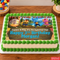Tumble Leaf Photo Personalized Edible Icing