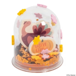 Thanksgiving Turkey Glitter Globe Craft Kit-12Pk