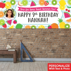 Tutti Frutti PHOTO PERSONALIZED Giant Vinyl Keepsake Banner