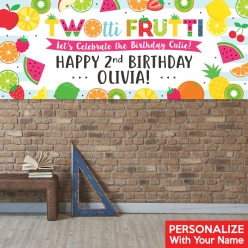 Twotti Frutti PERSONALIZED Giant Vinyl Keepsake Banner