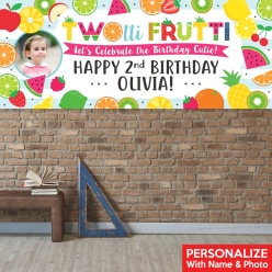 Twotii Frutti PHOTO PERSONALIZED Giant Vinyl Keepsake Banner