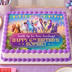 Unicorn Academy Personalized Edible Icing