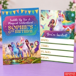 Unicorn Academy Personalized Invitations - 8 Pk