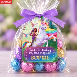 Unicorn Academy Shaped PERSONALIZED Thank You Tags - 6 Pk