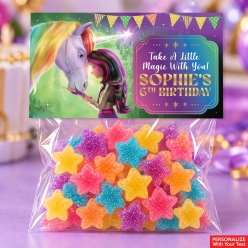 Unicorn Academy Personalized Treat Bags & Tag 24pk