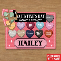 Personalized 30pc Valentine Taylor Swift Puzzle w/ Name
