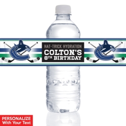 Vancouver Canucks PERSONALIZED VINYL Bottle Labels - 10 PK