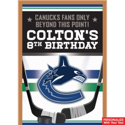 Vancouver Canucks PERSONALIZED Giant Vinyl Keepsake Door Sign