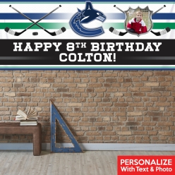 Vancouver Canucks PERSONALIZED PHOTO Vinyl Keepsake Banner