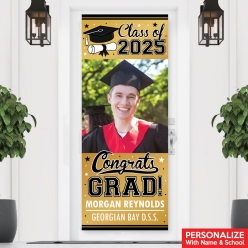 Vertical Grad Gold PHOTO PERSONALIZED Vinyl Banner