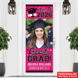 Vertical Grad Pink PHOTO PERSONALIZED Vinyl Banner