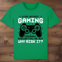 A Day Without Video Games Green T-shirt