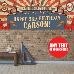 Vintage Circus PERSONALIZED Giant Vinyl Keepsake Banner