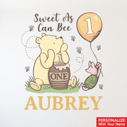 Vintage Pooh 1st Birthday Personalized Name 12