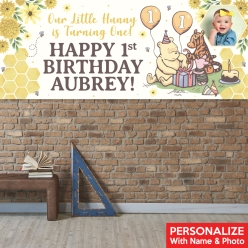 Vintage Pooh 1st PERSONALIZED Giant Photo Vinyl Banner