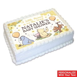 Vintage Pooh Baby Shower Personalized Edible Icing
