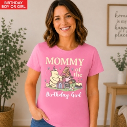 Mommy Vintage Winnie The Pooh Pink T-shirt