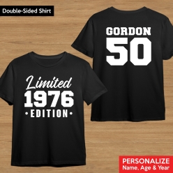 Limited Edition Any Age Double-Sided Black T-shirt