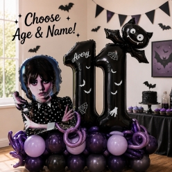 Wednesday 6 Ft Airfill Double Digit Personalized Balloon Column