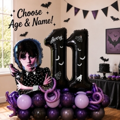 Wednesday 6 Ft Airfill Double Digit Personalized Balloon Column