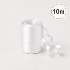 White Ribbed Curling Ribbon - 10M